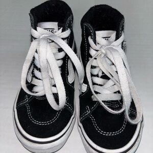 Vans Black and White Classic Hightop Sneakers